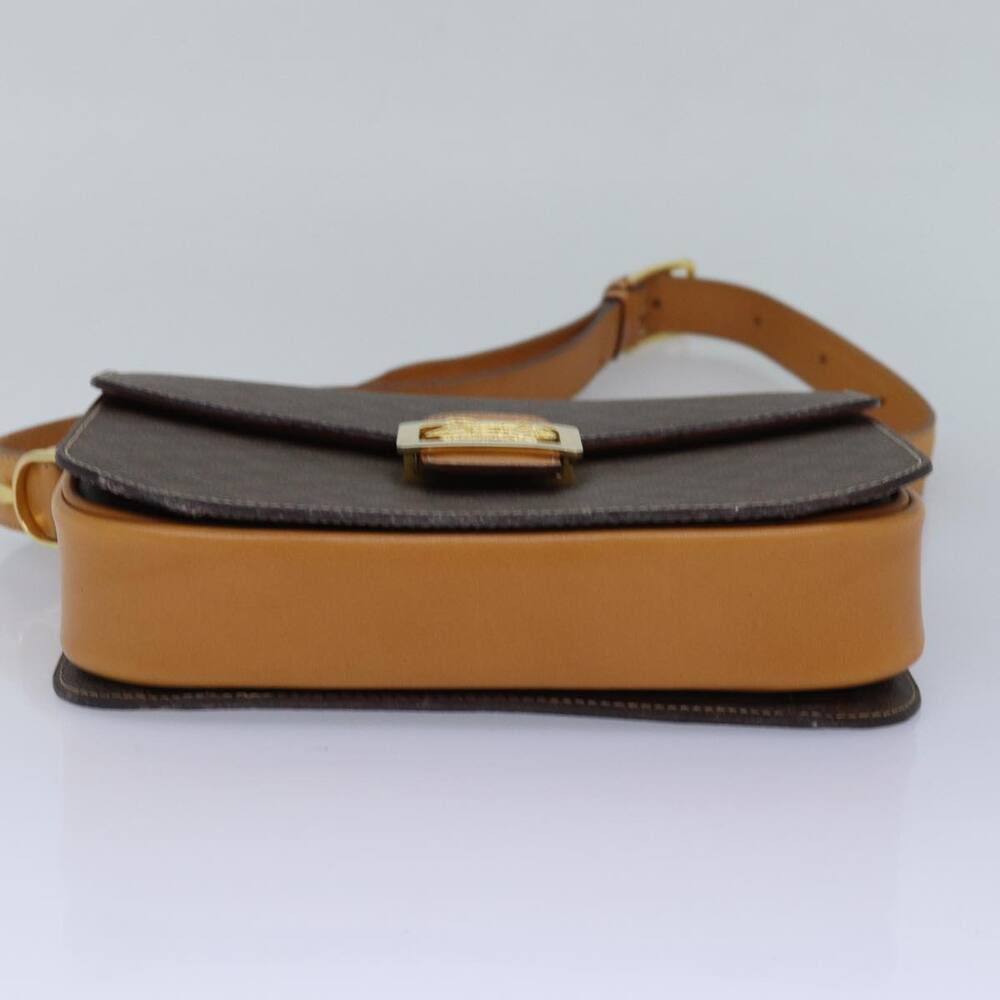 CELINE Macadam Canvas Shoulder Bag Pvc Leather Brown - Picture 5 of 16